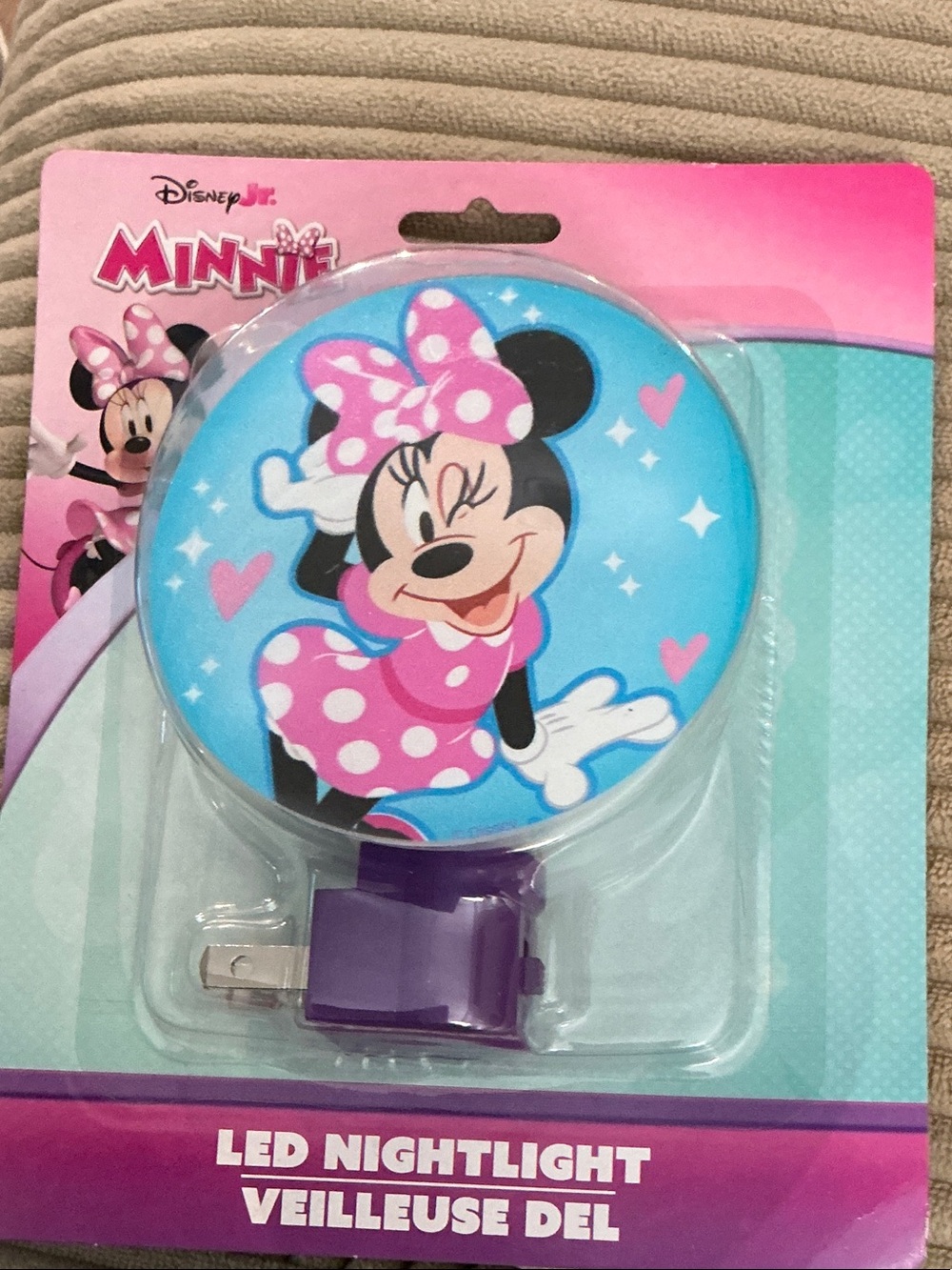Disney Minnie Mouse LED Nightlight - Blue & Pink